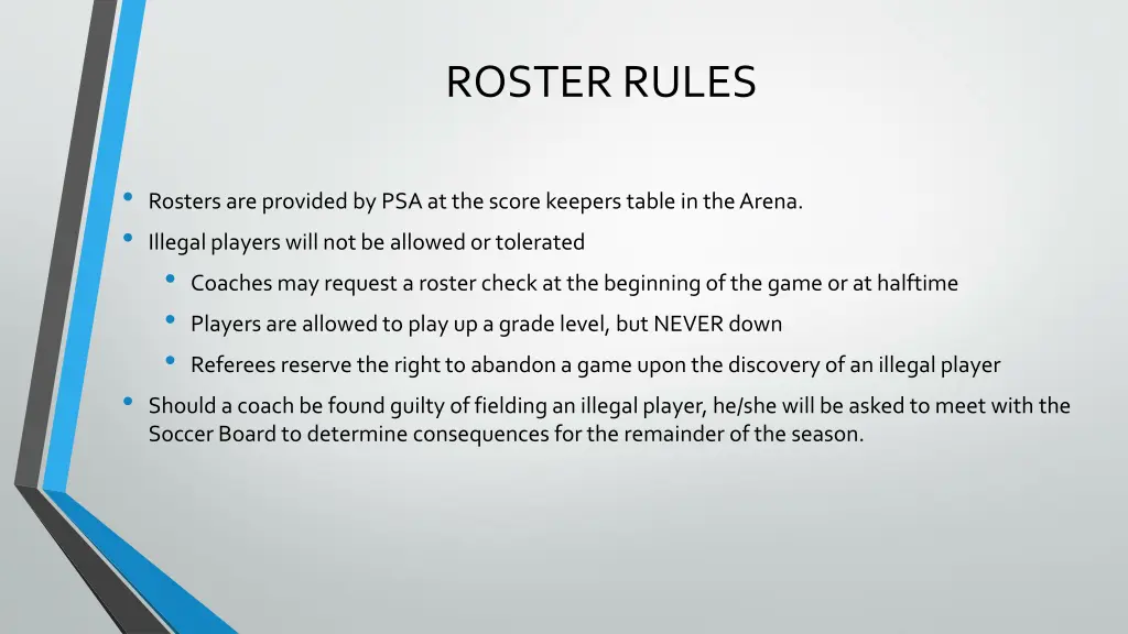 roster rules
