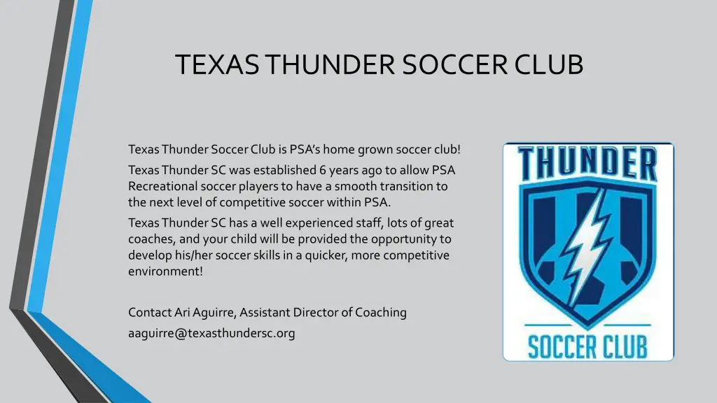 texas thunder soccer club
