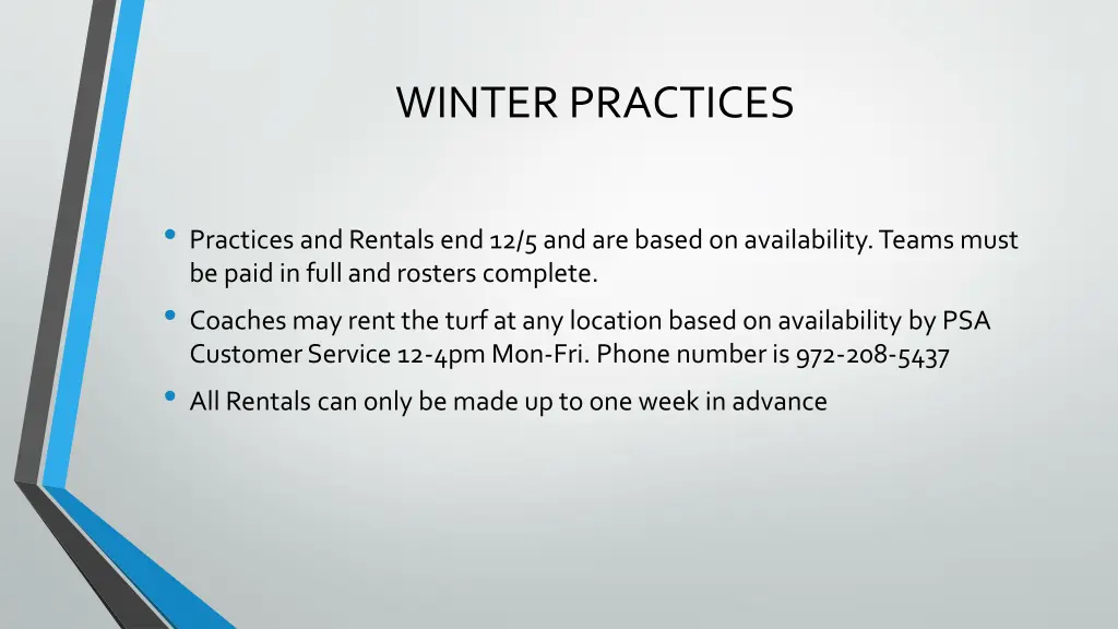 winter practices