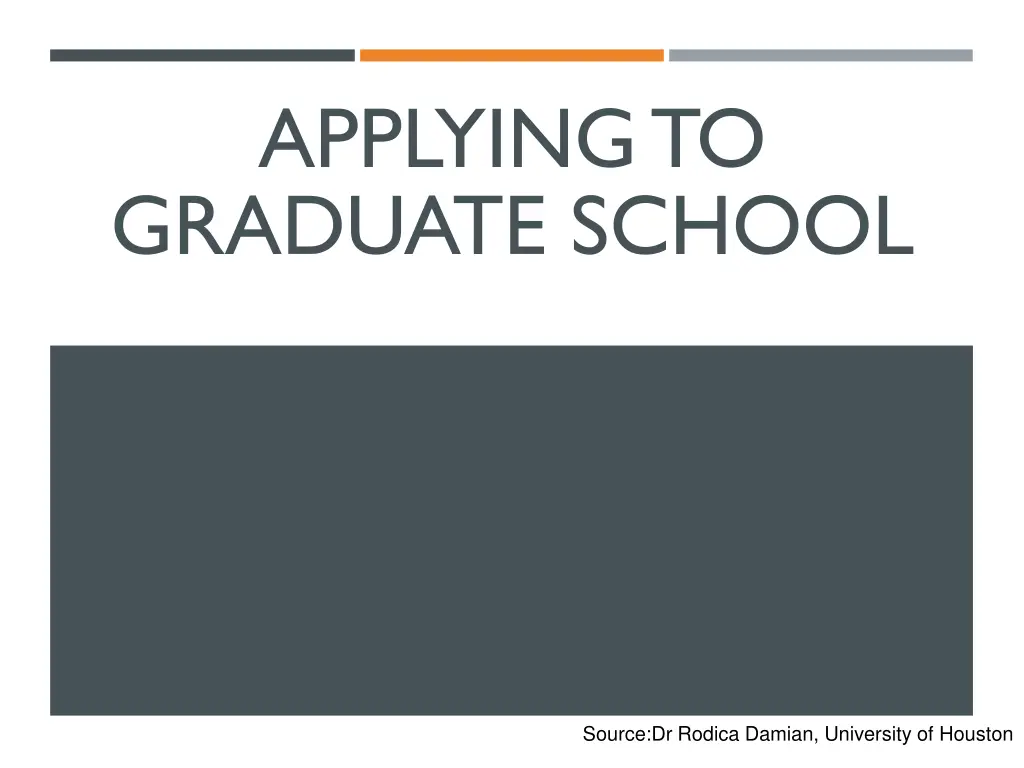 applying to graduate school
