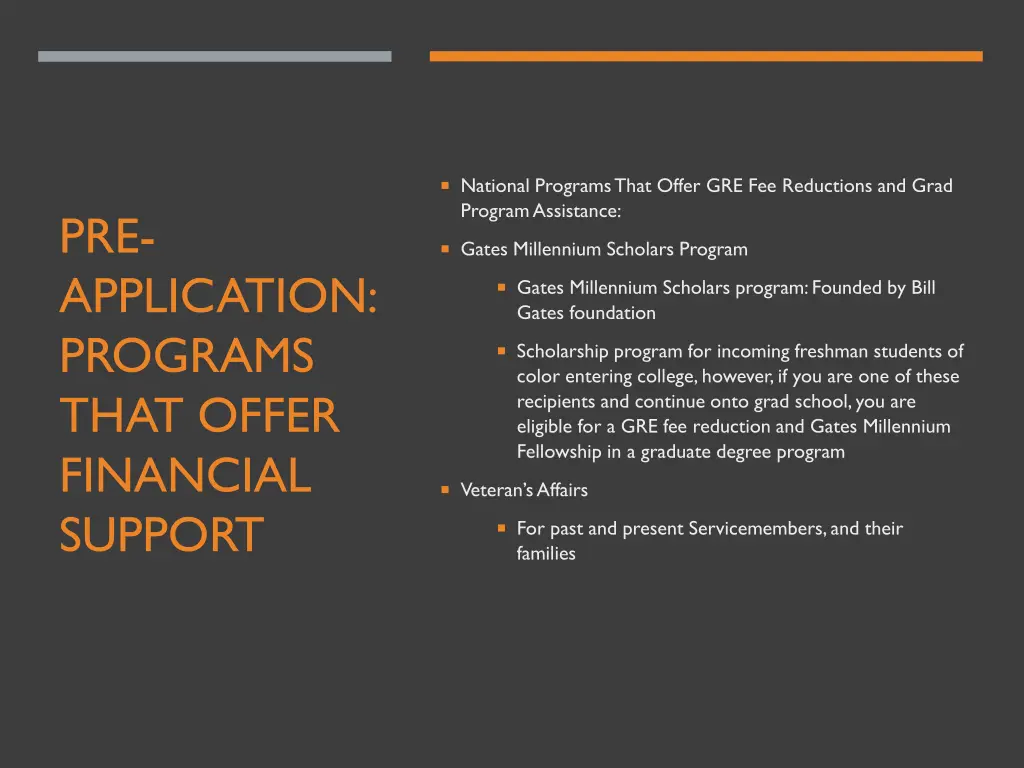 national programs that offer gre fee reductions