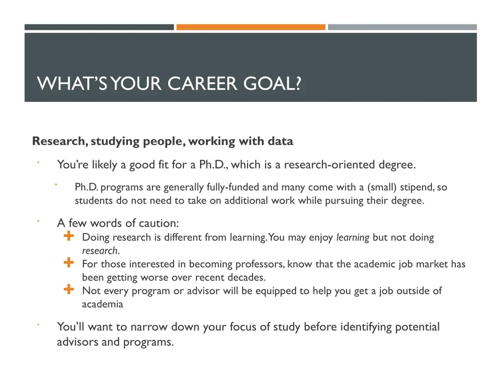 what s your career goal 1