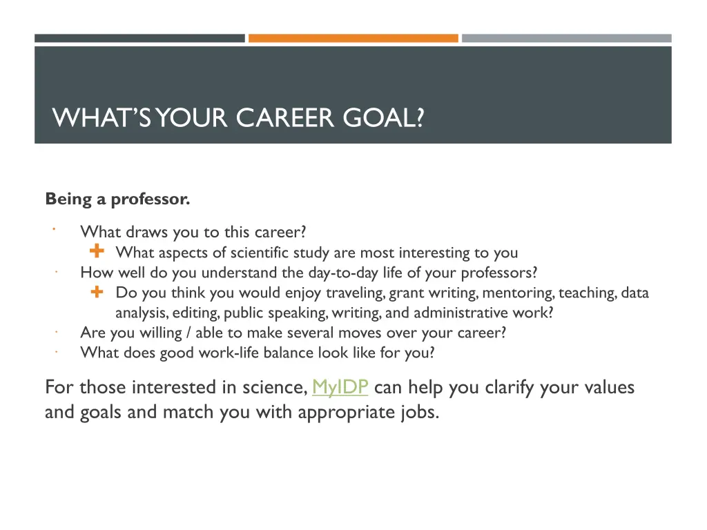 what s your career goal 2