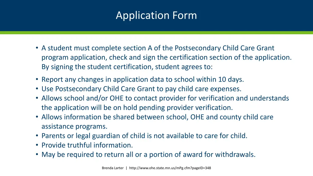 application form
