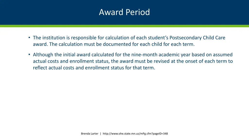 award period 1