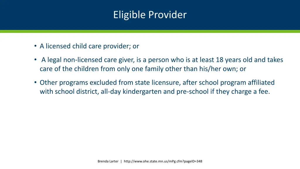 eligible provider