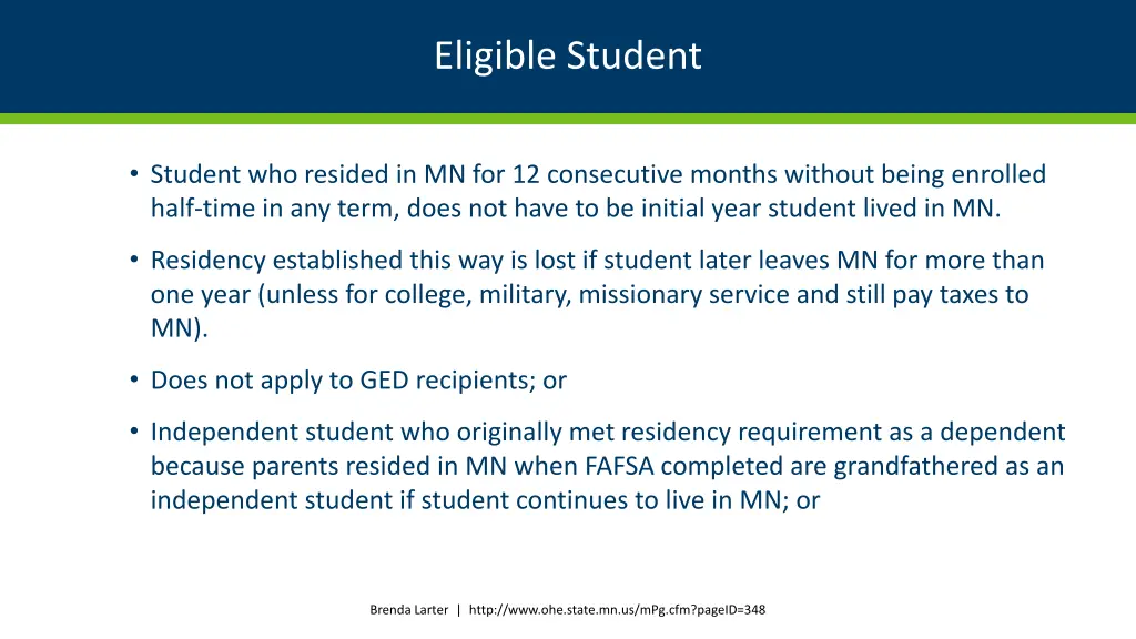 eligible student 1