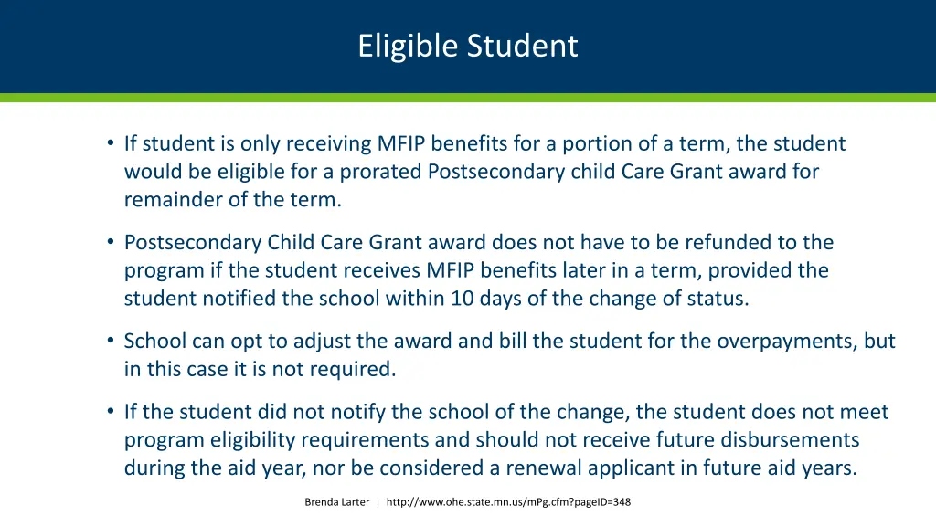 eligible student 16