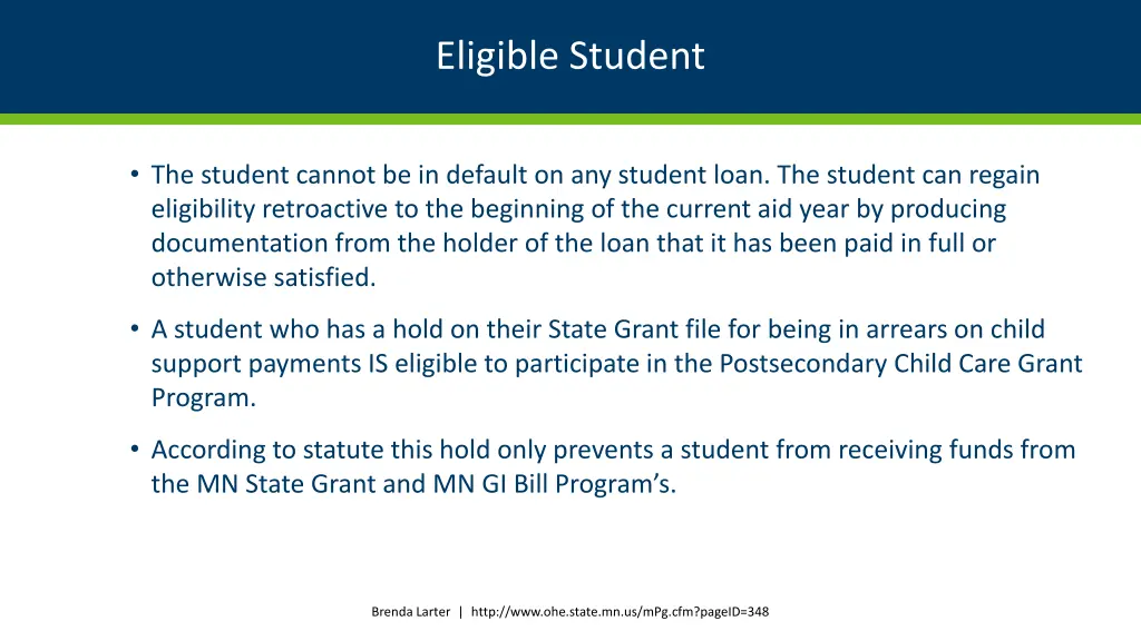 eligible student 19