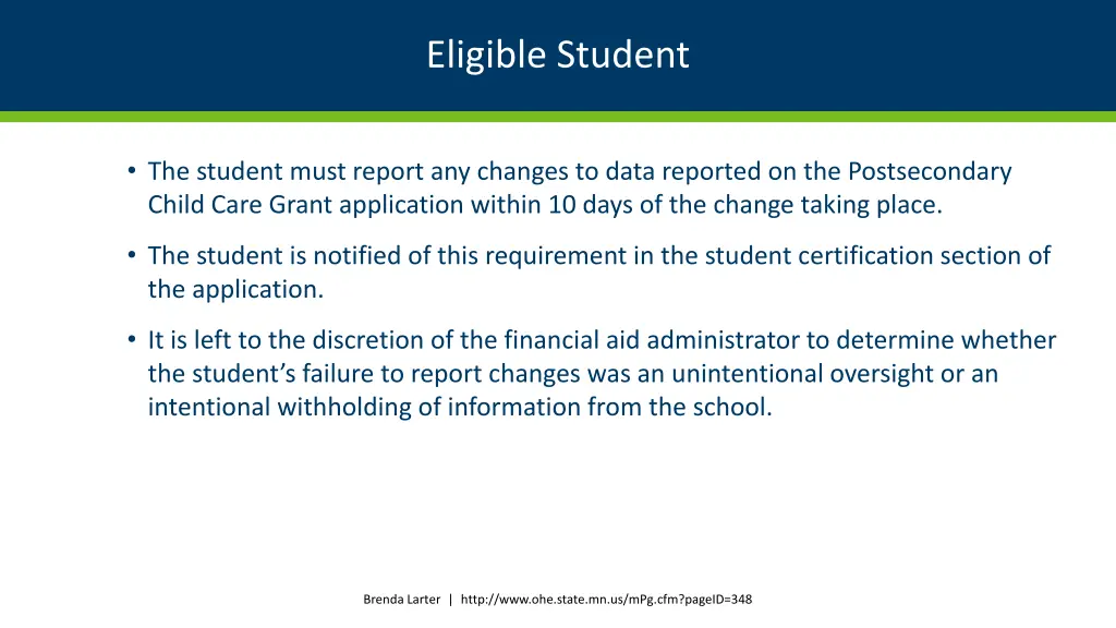 eligible student 20