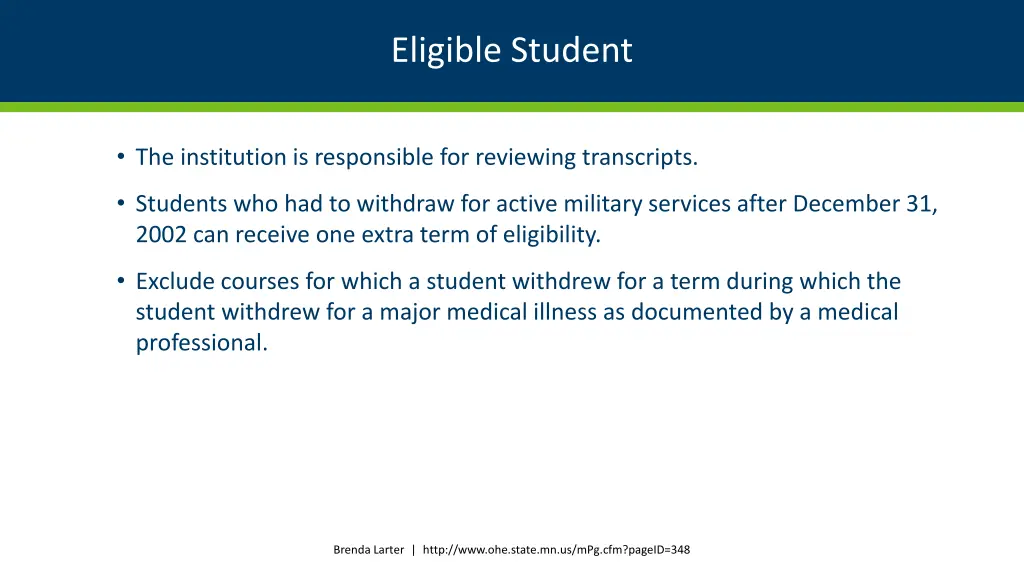 eligible student 7