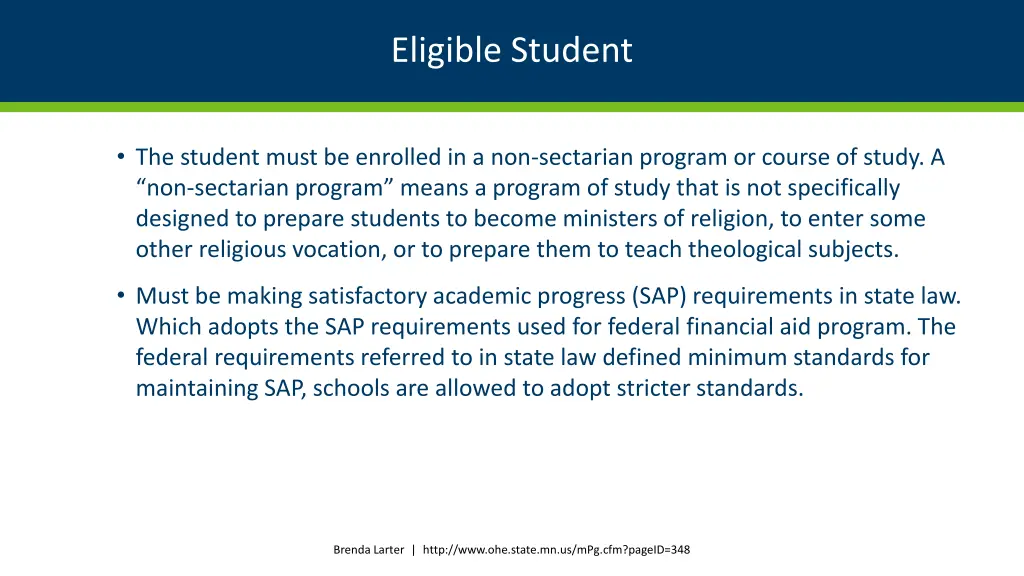 eligible student 8