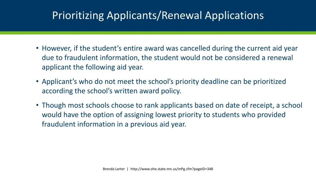 prioritizing applicants renewal applications 4