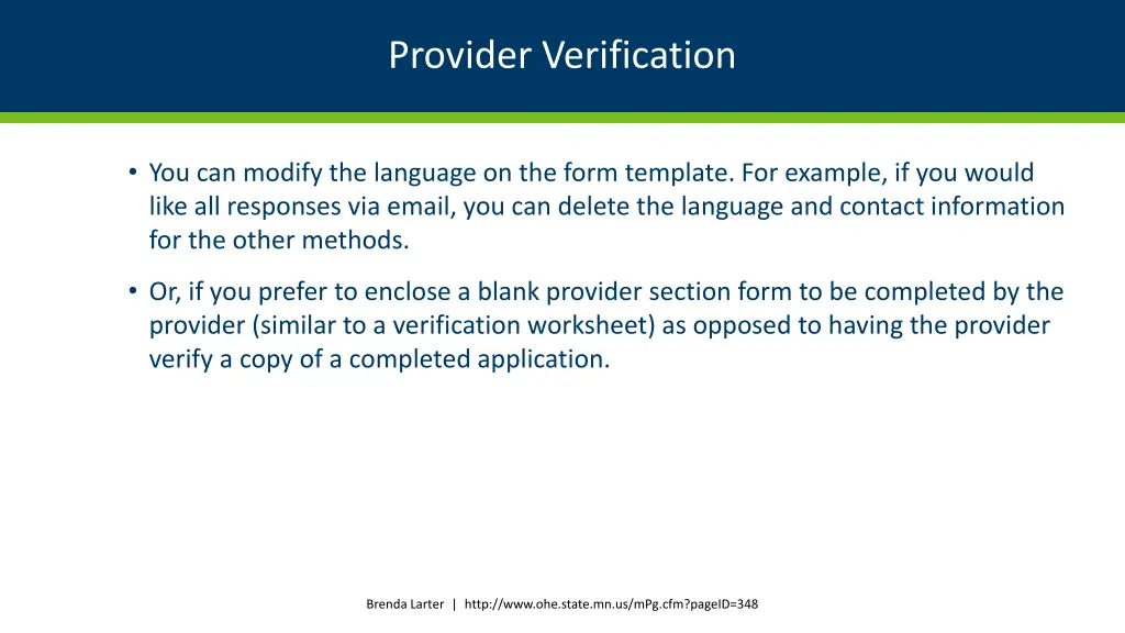 provider verification 1