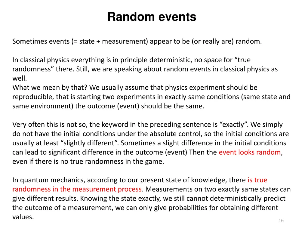 random events