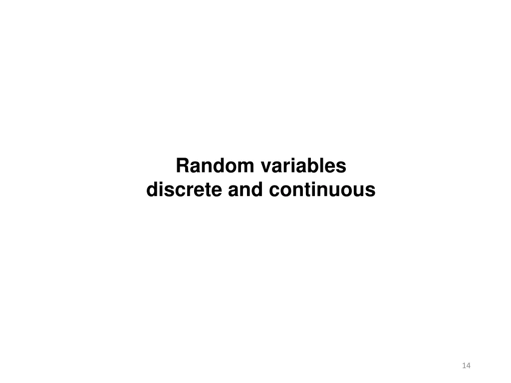 random variables discrete and continuous