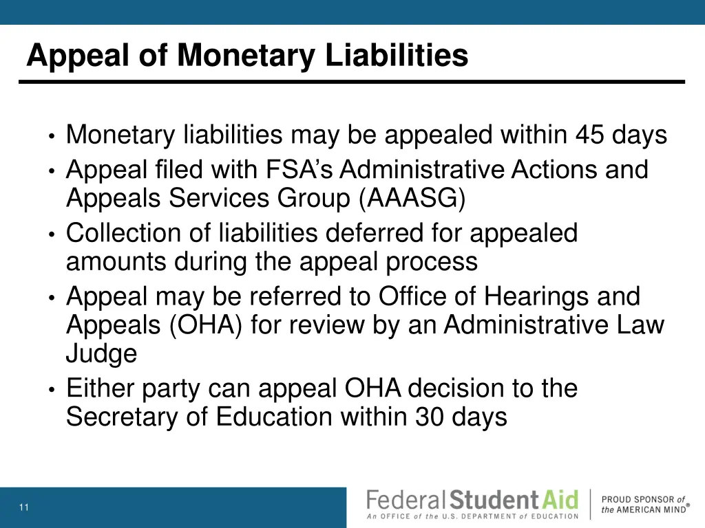 appeal of monetary liabilities