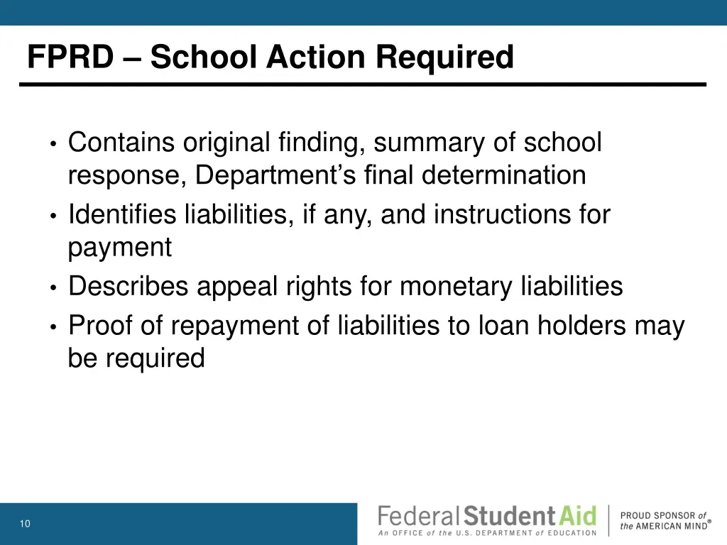 fprd school action required