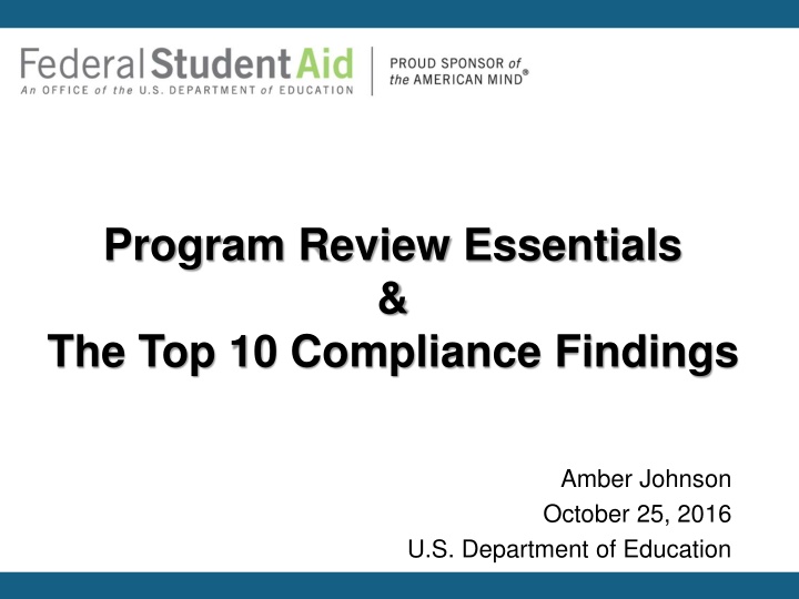 program review essentials the top 10 compliance