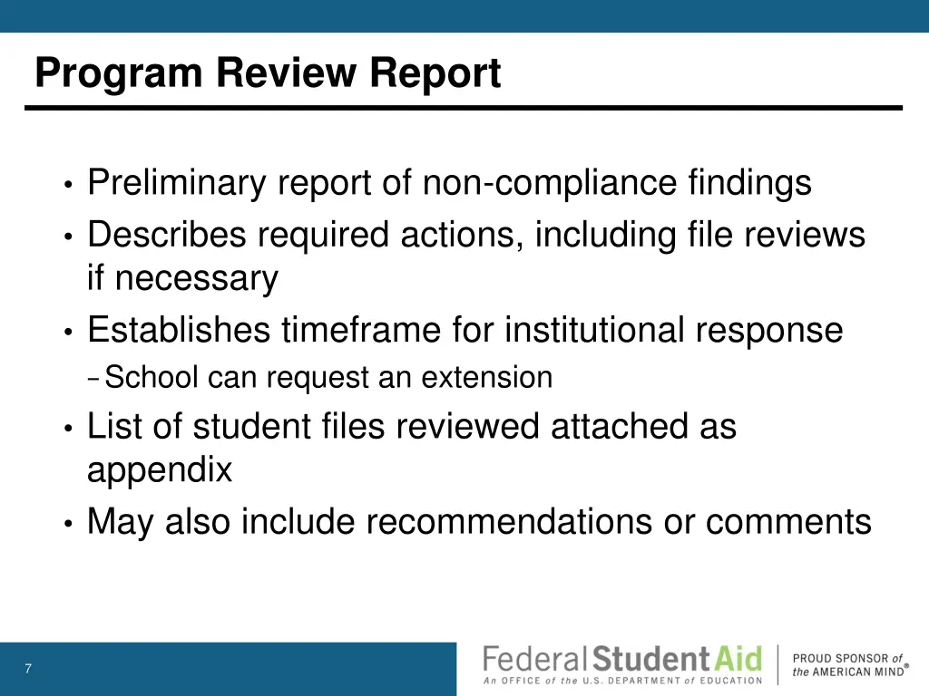 program review report