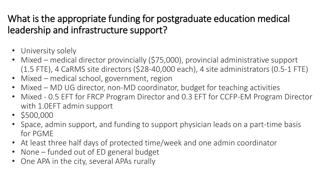 what what is the appropriate funding 1