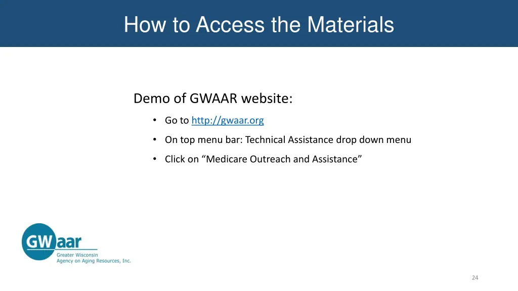 how to access the materials