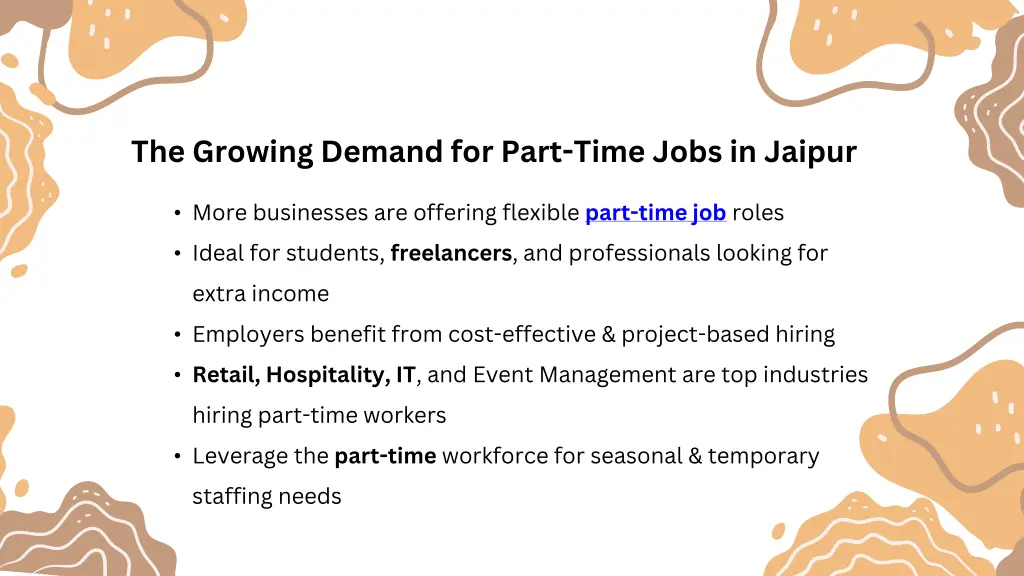 the growing demand for part time jobs in jaipur