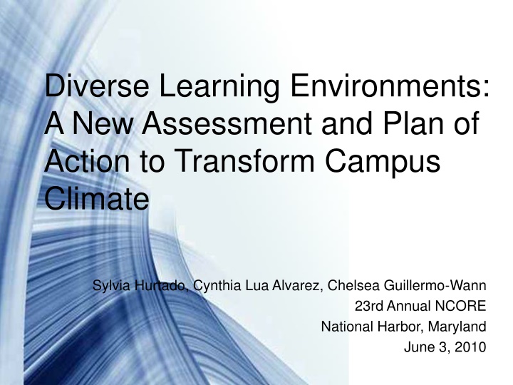 diverse learning environments a new assessment