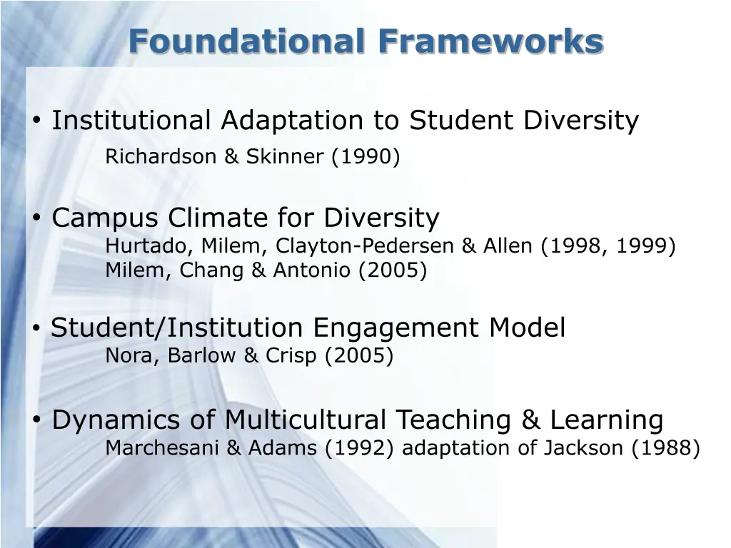 foundational frameworks
