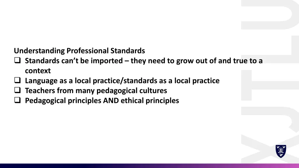 understanding professional standards standards