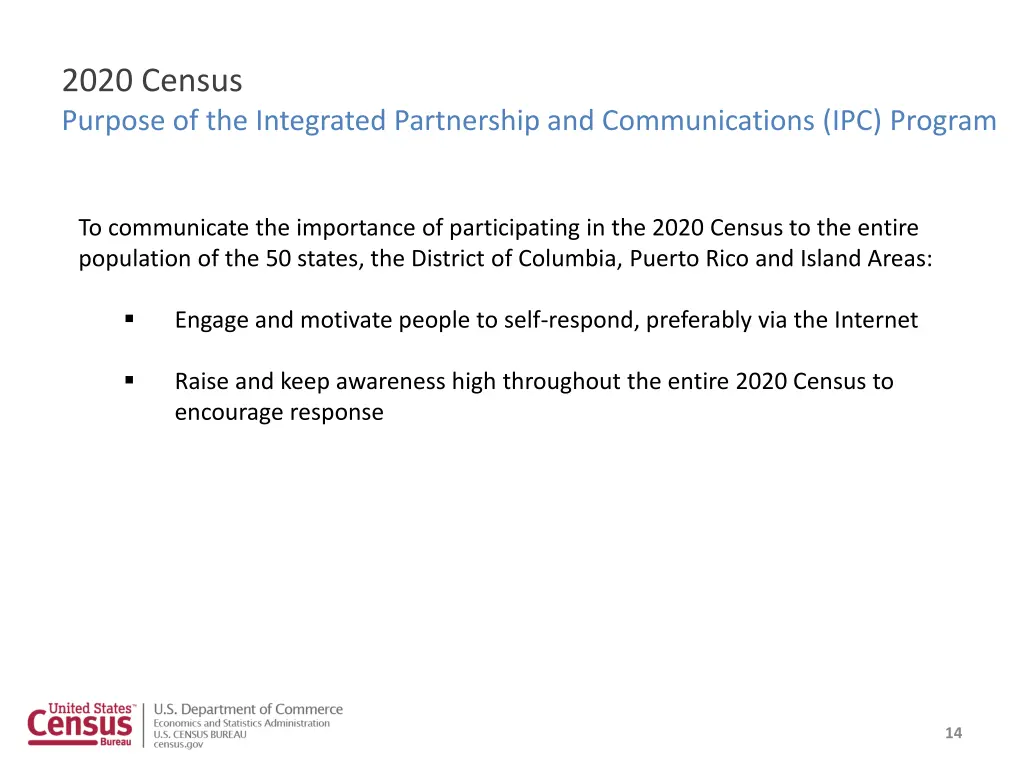 2020 census purpose of the integrated partnership