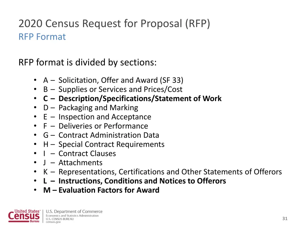 2020 census request for proposal rfp rfp format
