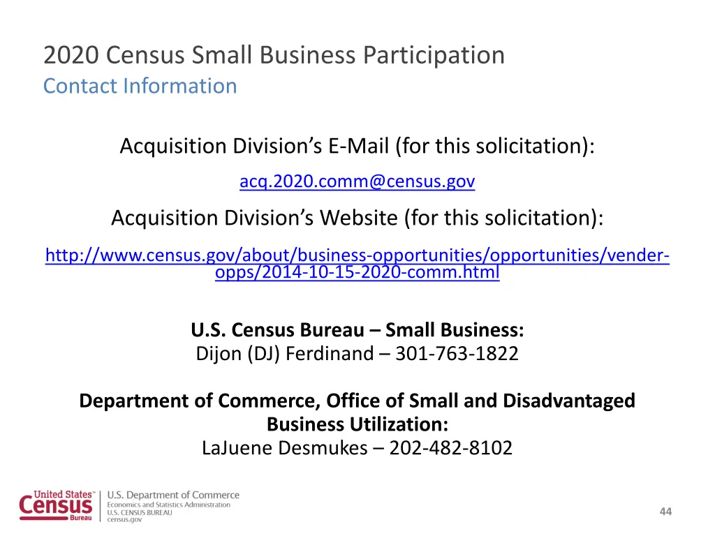 2020 census small business participation contact