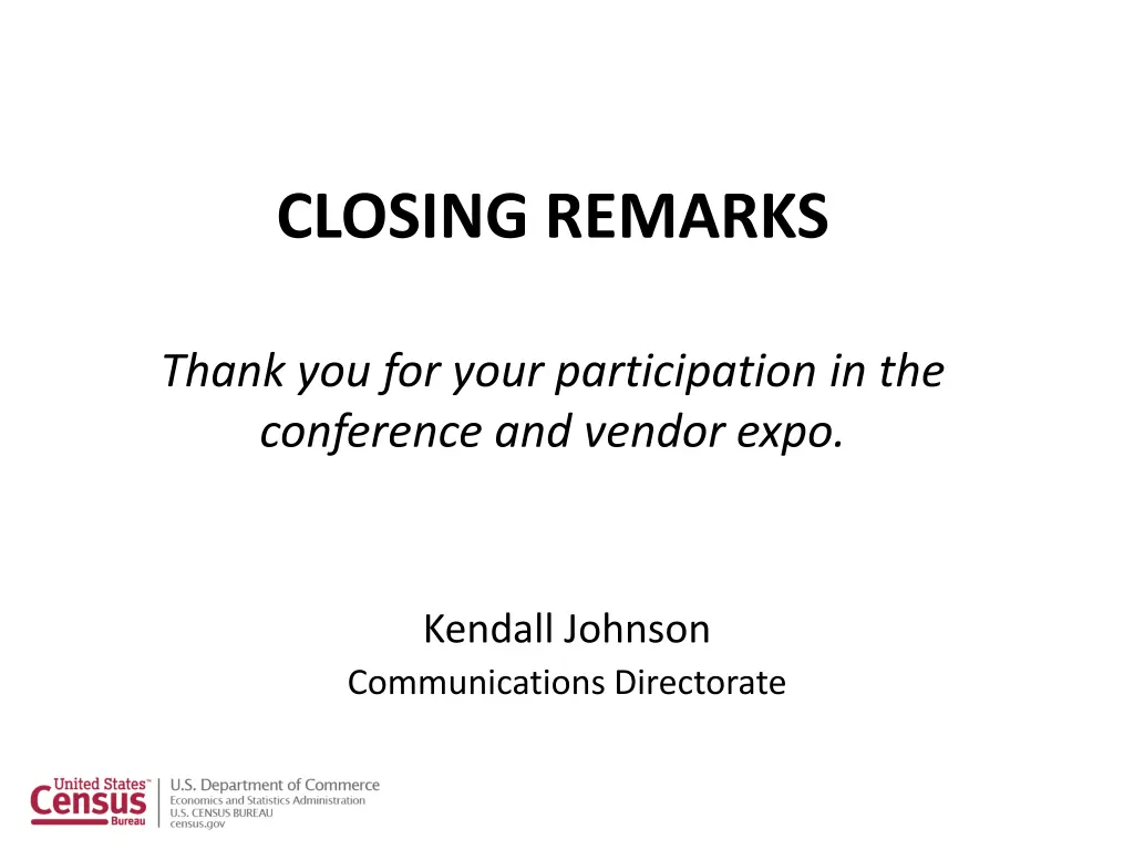closing remarks
