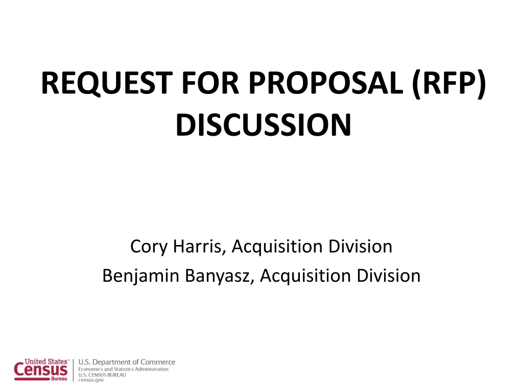 request for proposal rfp discussion