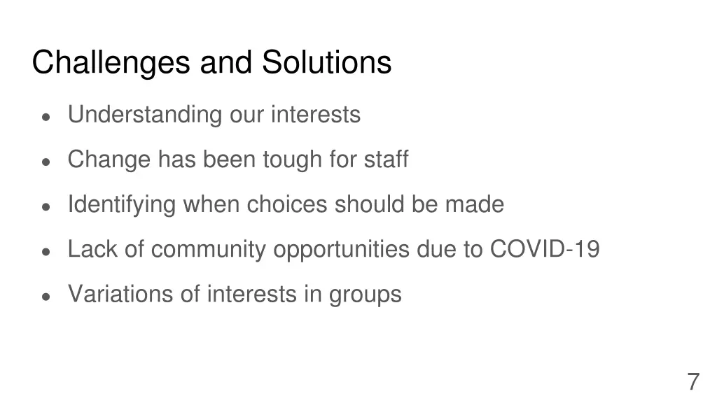 challenges and solutions