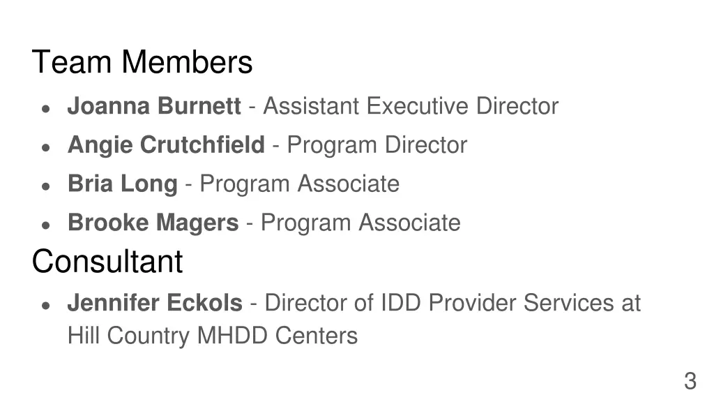 team members