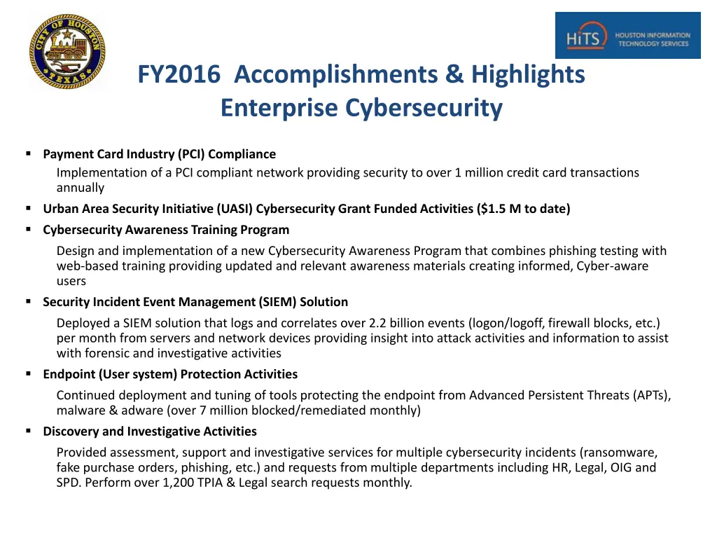 fy2016 accomplishments highlights enterprise 2