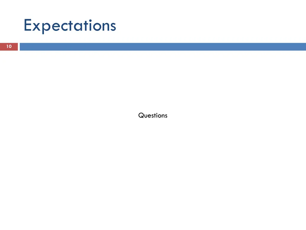 expectations