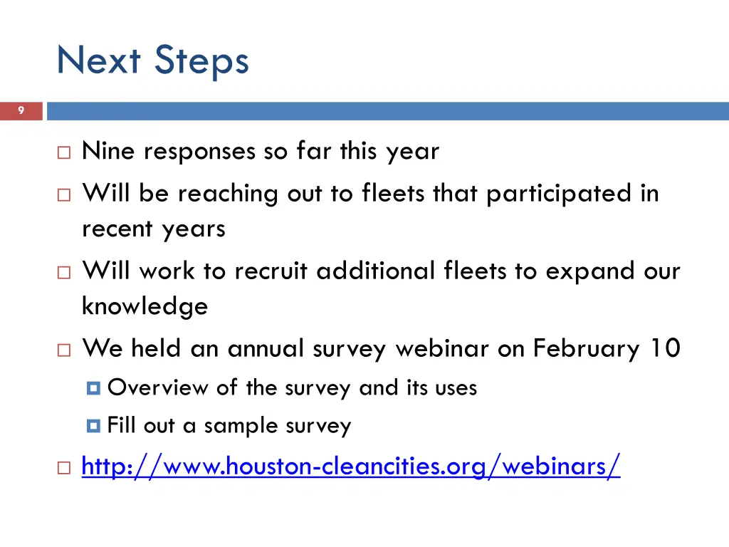 next steps