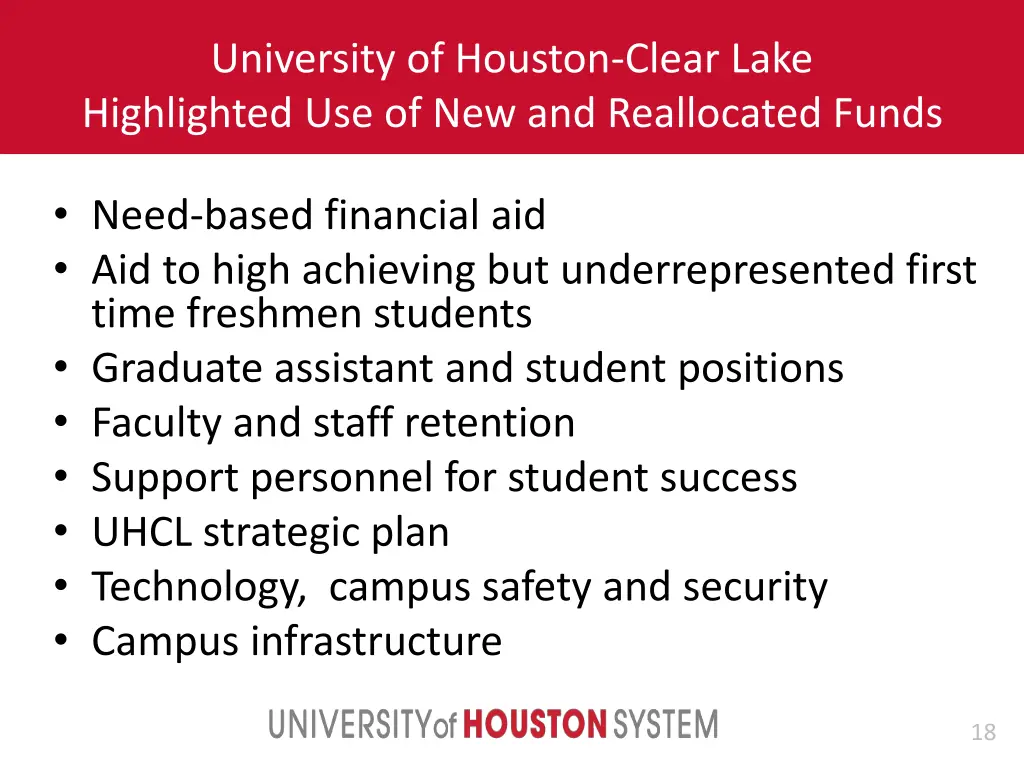 university of houston clear lake highlighted