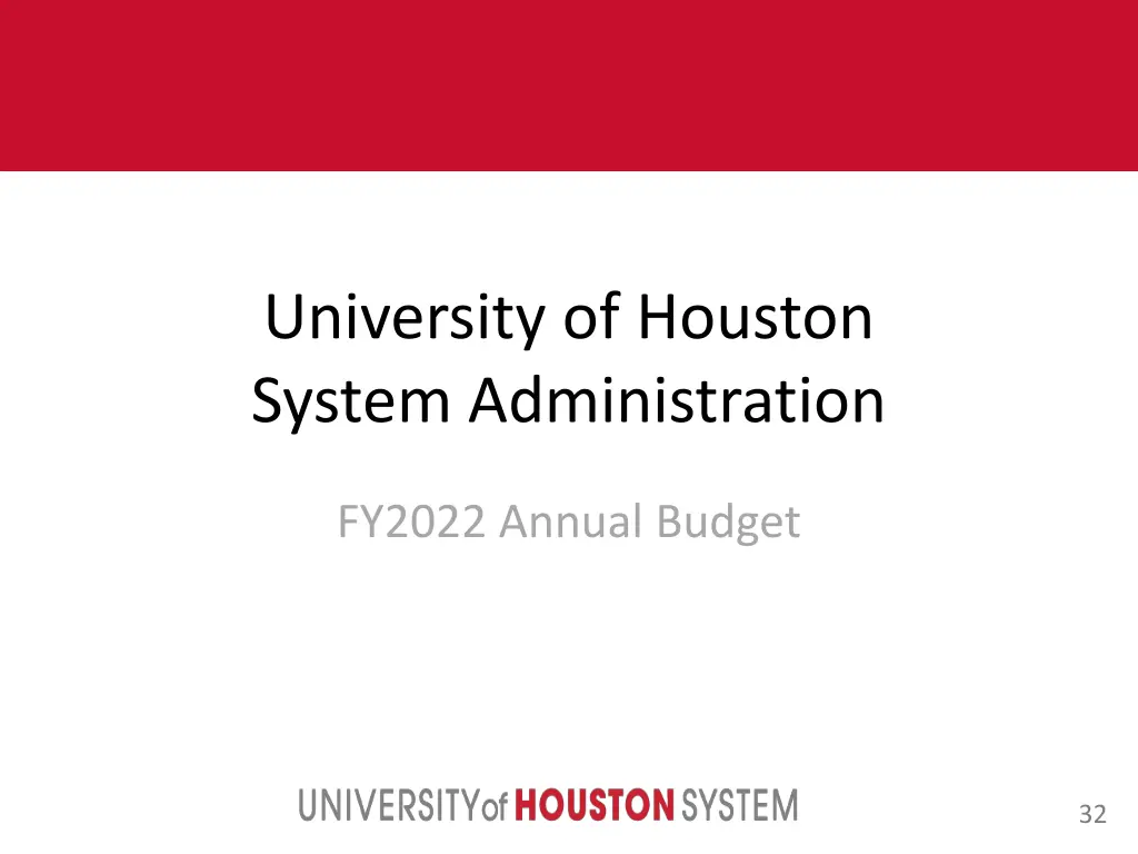 university of houston system administration