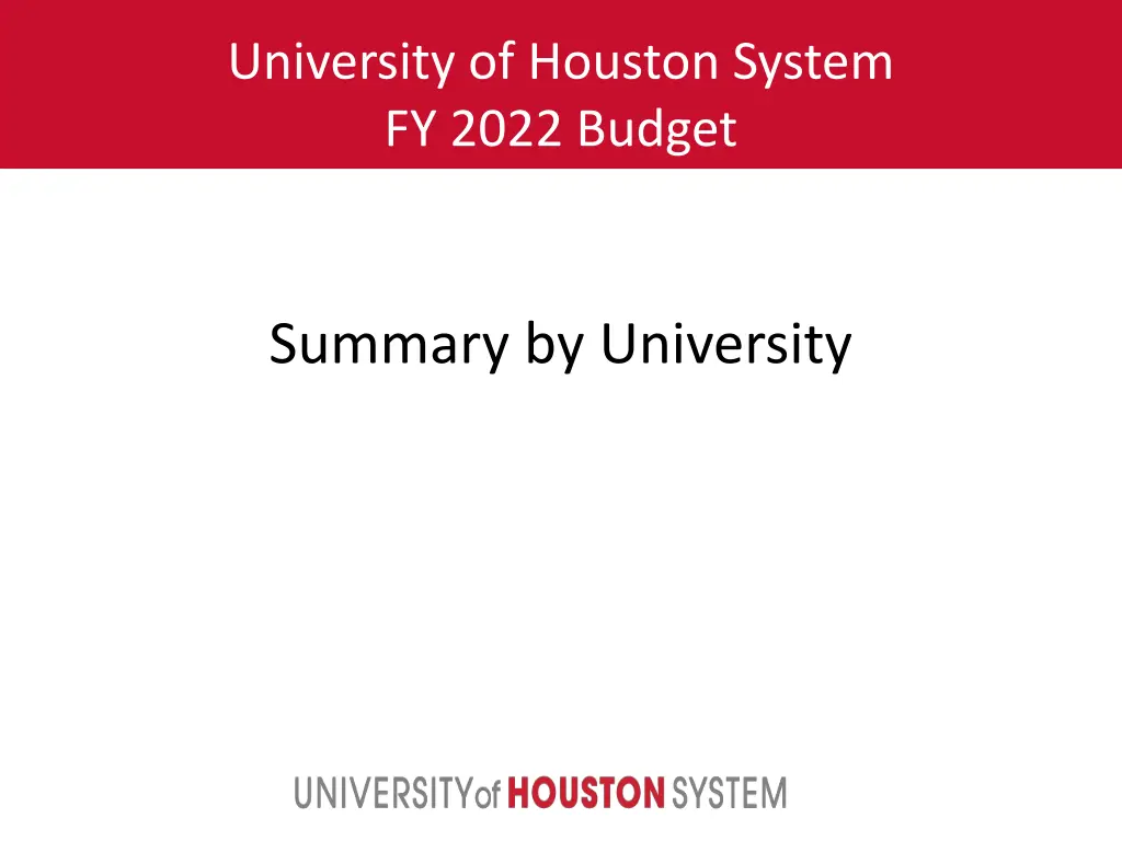 university of houston system fy 2022 budget 1