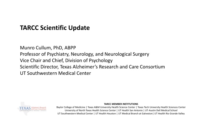 tarcc scientific update