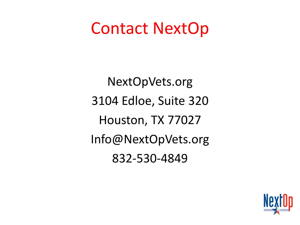contact nextop
