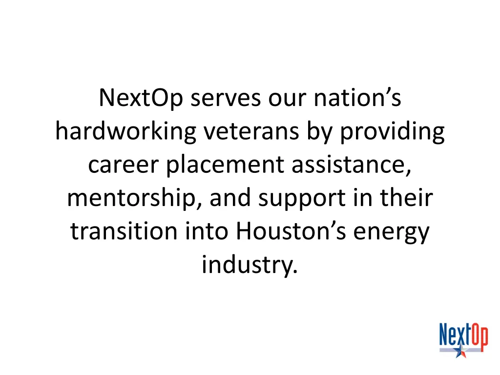 nextop serves our nation s hardworking veterans