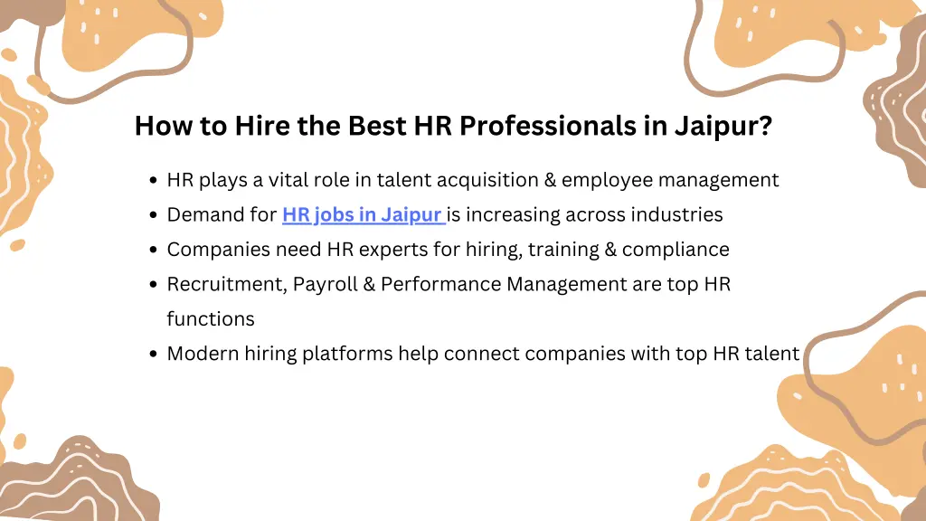 how to hire the best hr professionals in jaipur