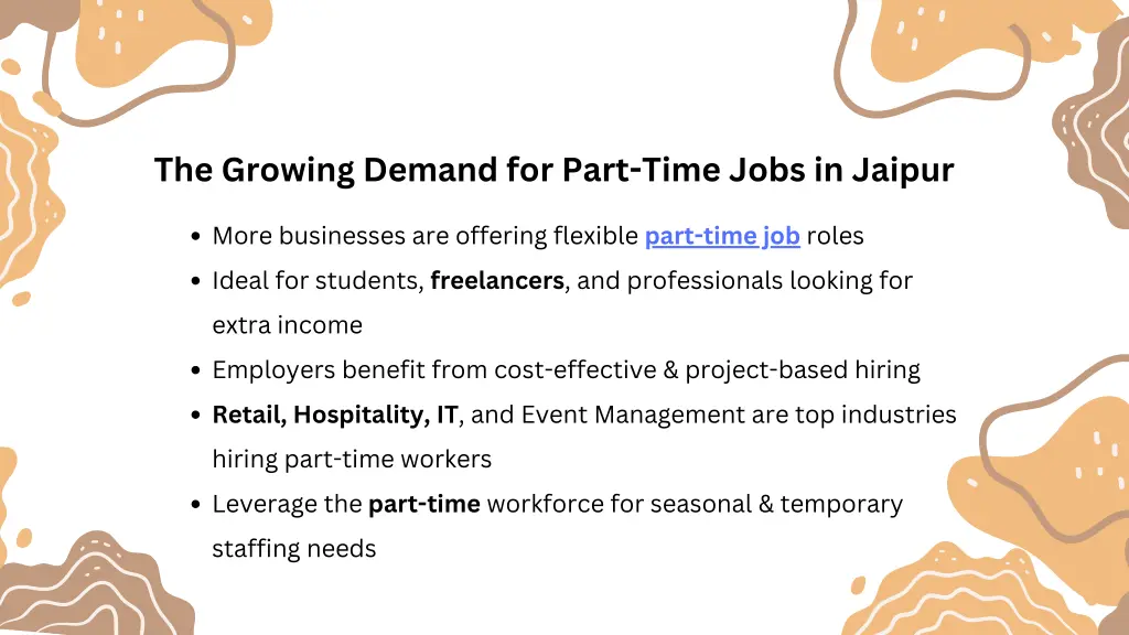 the growing demand for part time jobs in jaipur