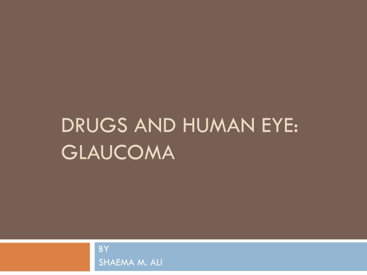 drugs and human eye glaucoma