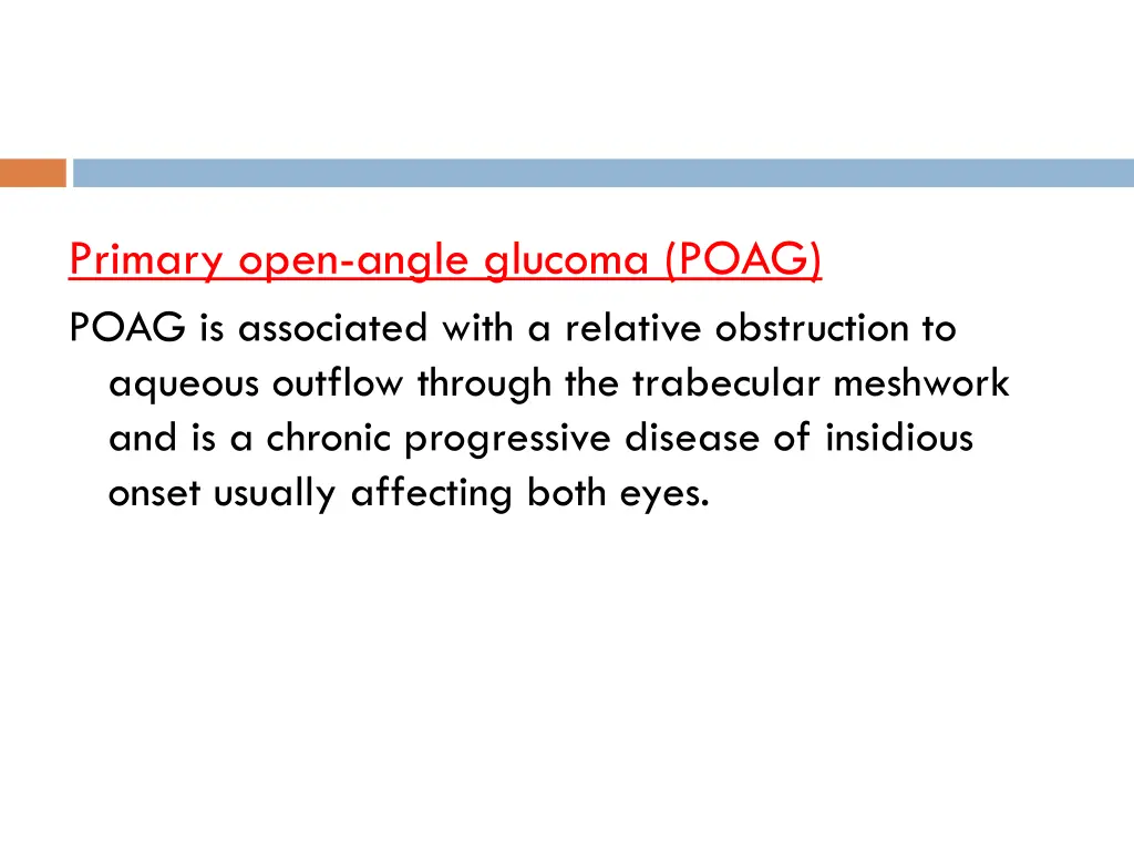 primary open angle glucoma poag poag